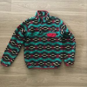 Patagonia fleece pull over half zip Aztec